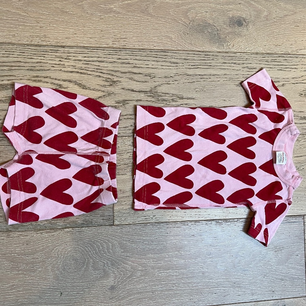 Hanna Andersson heart pajamas 3T